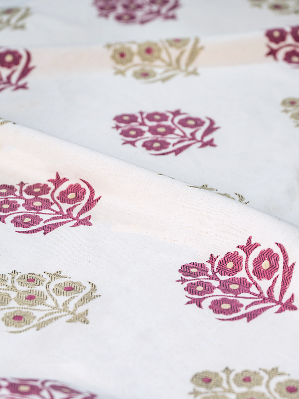 Banarsi Buta (Dusty Rose - Sage) - Sample