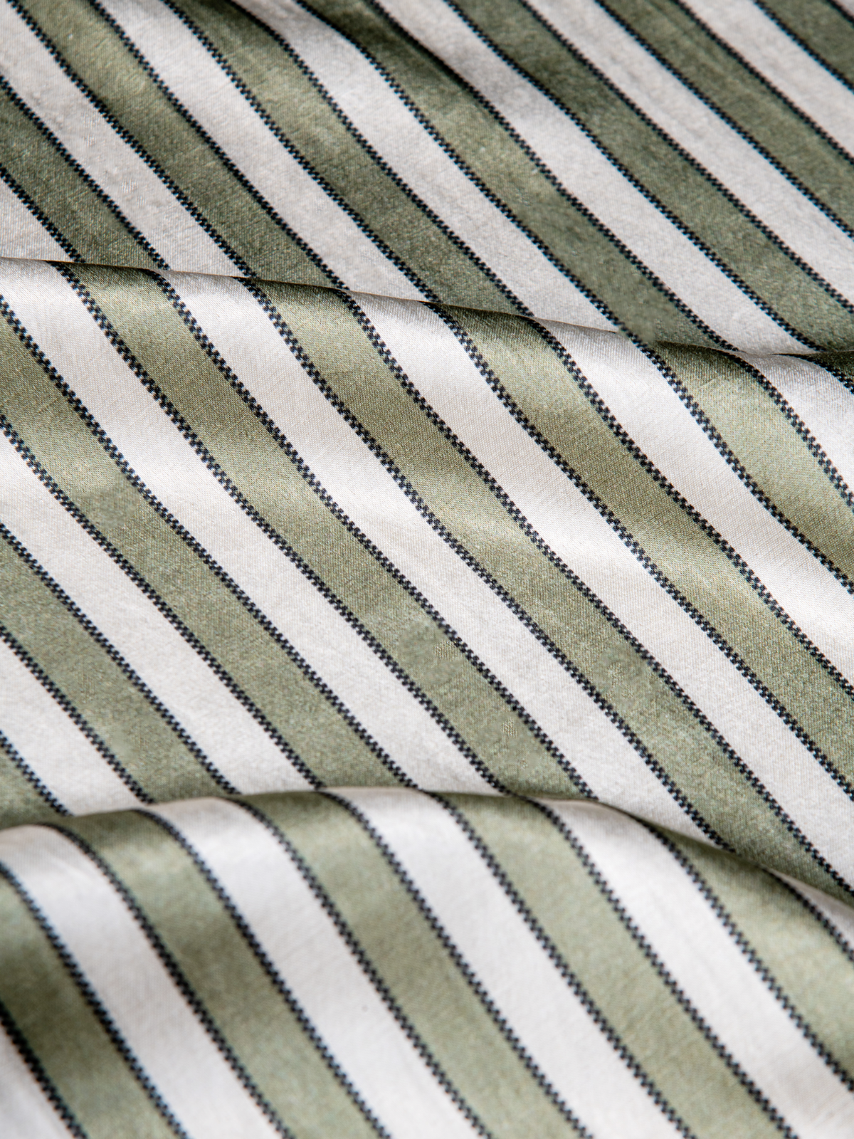 Mashru Stripes (Sage) - Sample