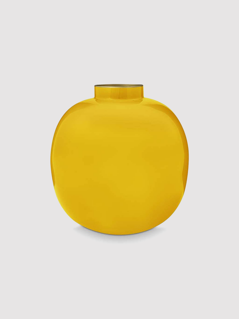 Yellow Metal Vase -S