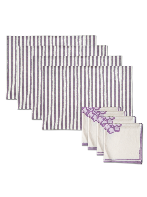 Lily Pad Placemats & Napkins (Lilac)