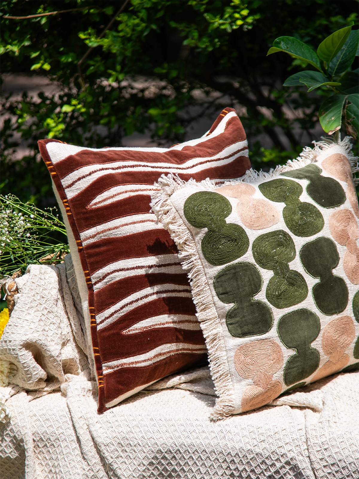 Tide Grove Cushion Cover (Mocha)