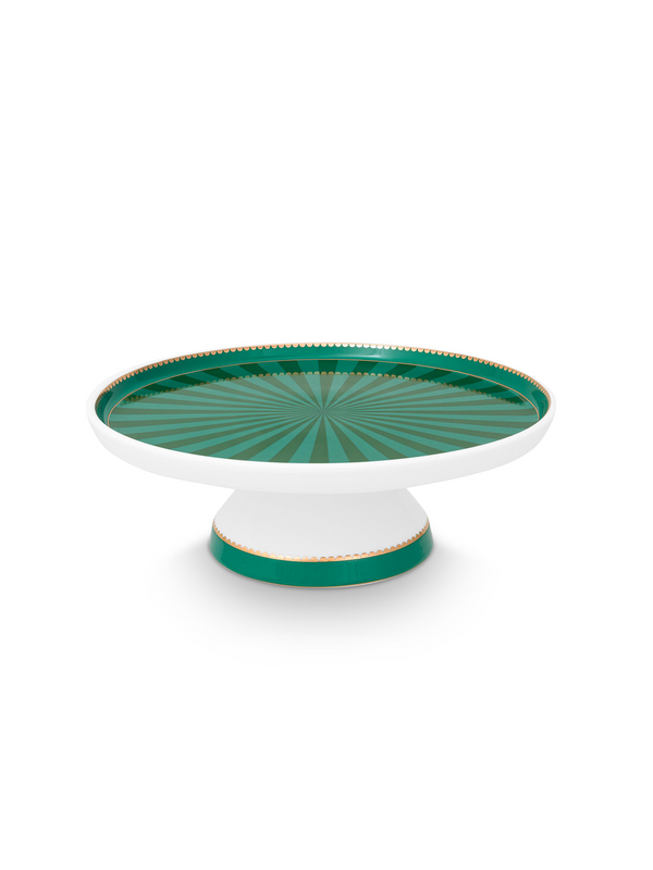 Love Birds Striped Cake Stand