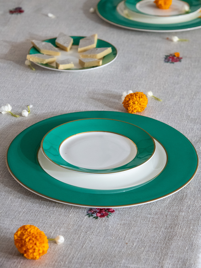 Chique Green Side Plates (Set of 4)