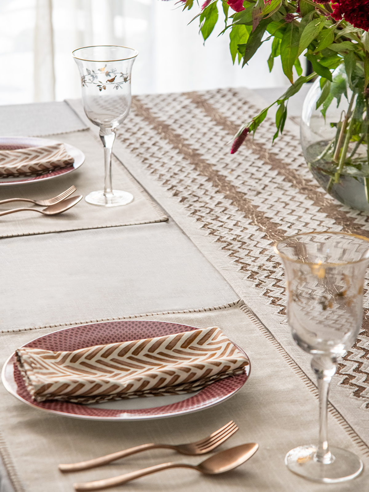 Chevron Joy Table Runner