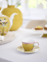 La Majorelle Yellow Cups and Saucers (Set of 2)