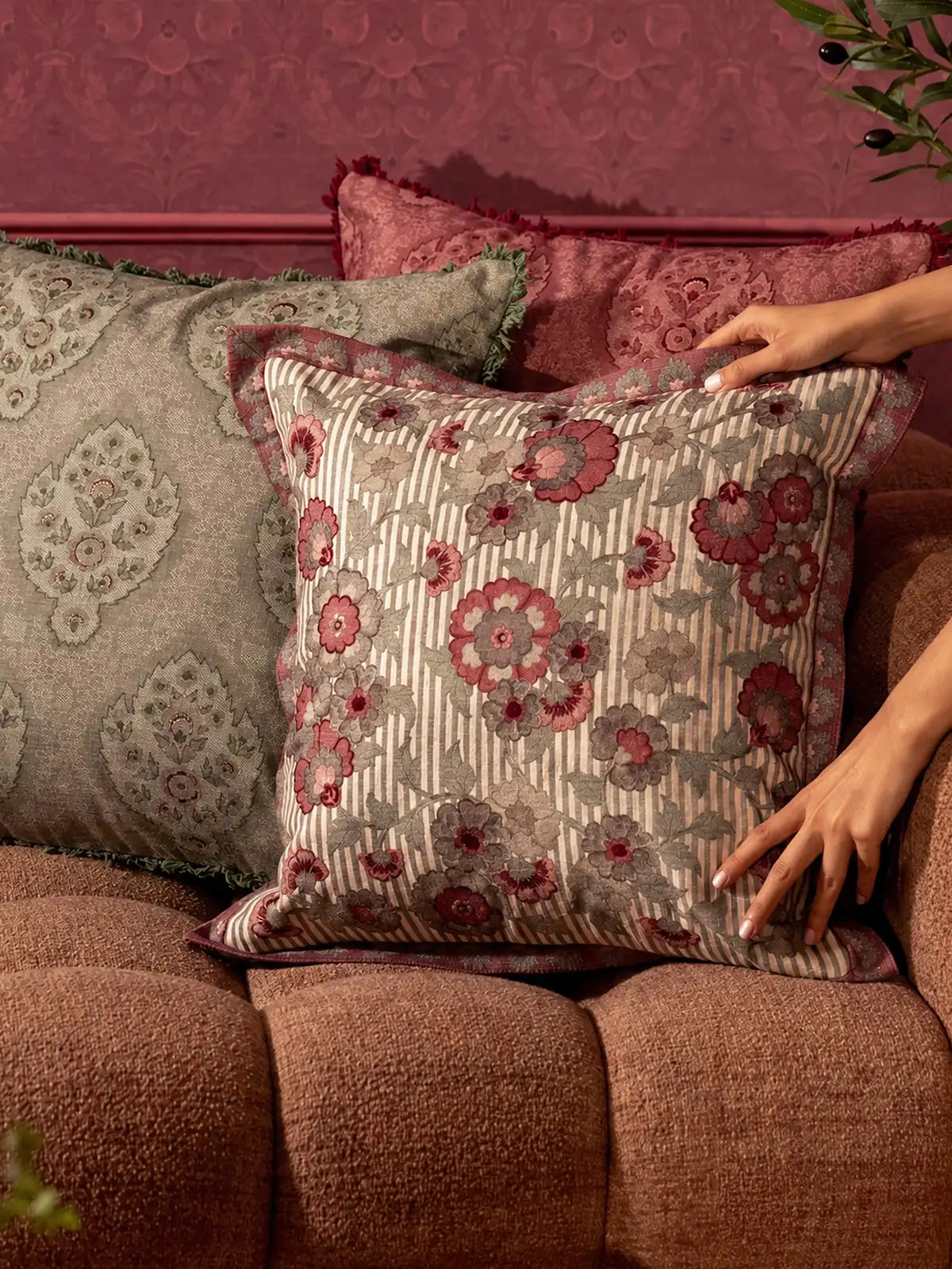 Blossom Trace Cushion Cover (Multi)