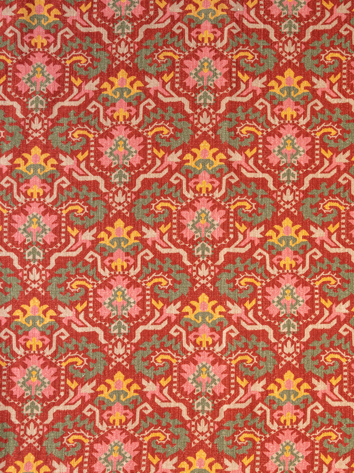 Garden Ikat (Maroon)-Sample