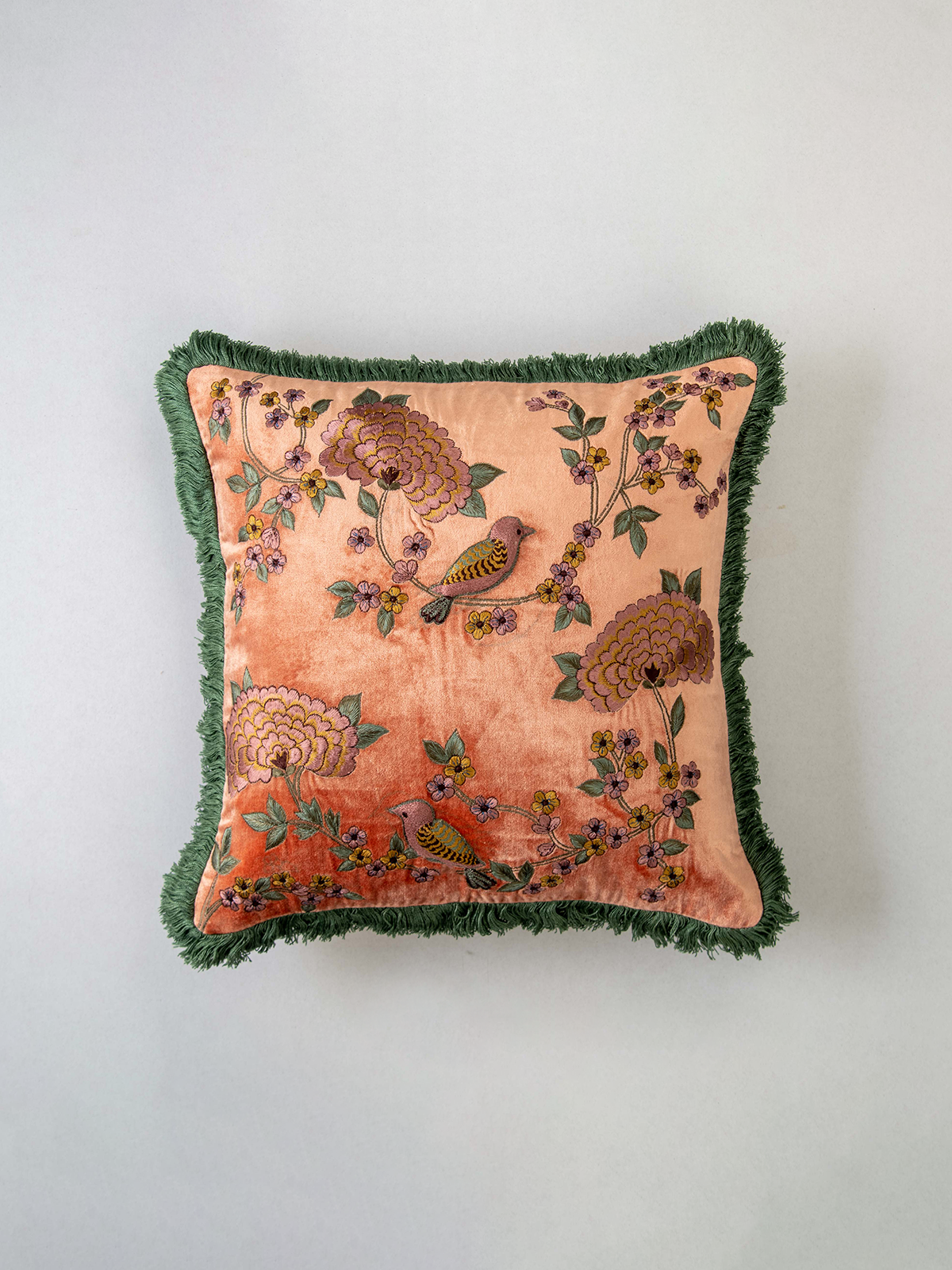 Songbird Cushion Cover (Coral)