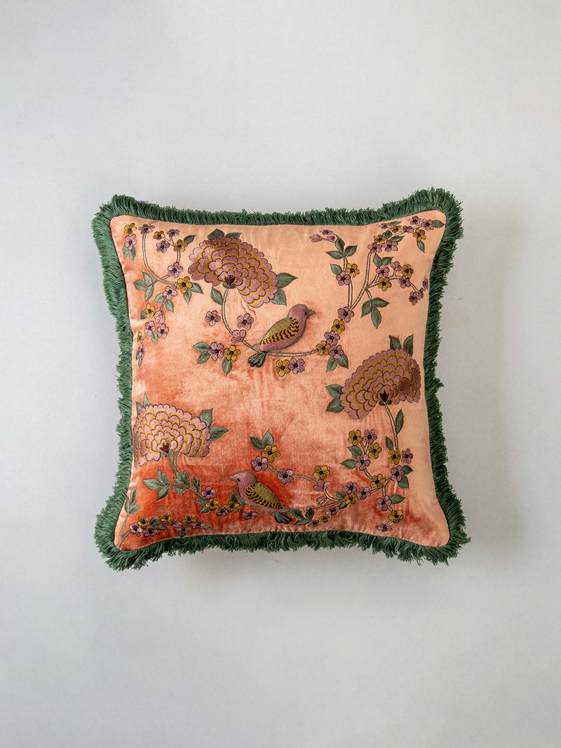 Songbird Cushion Cover (Coral)