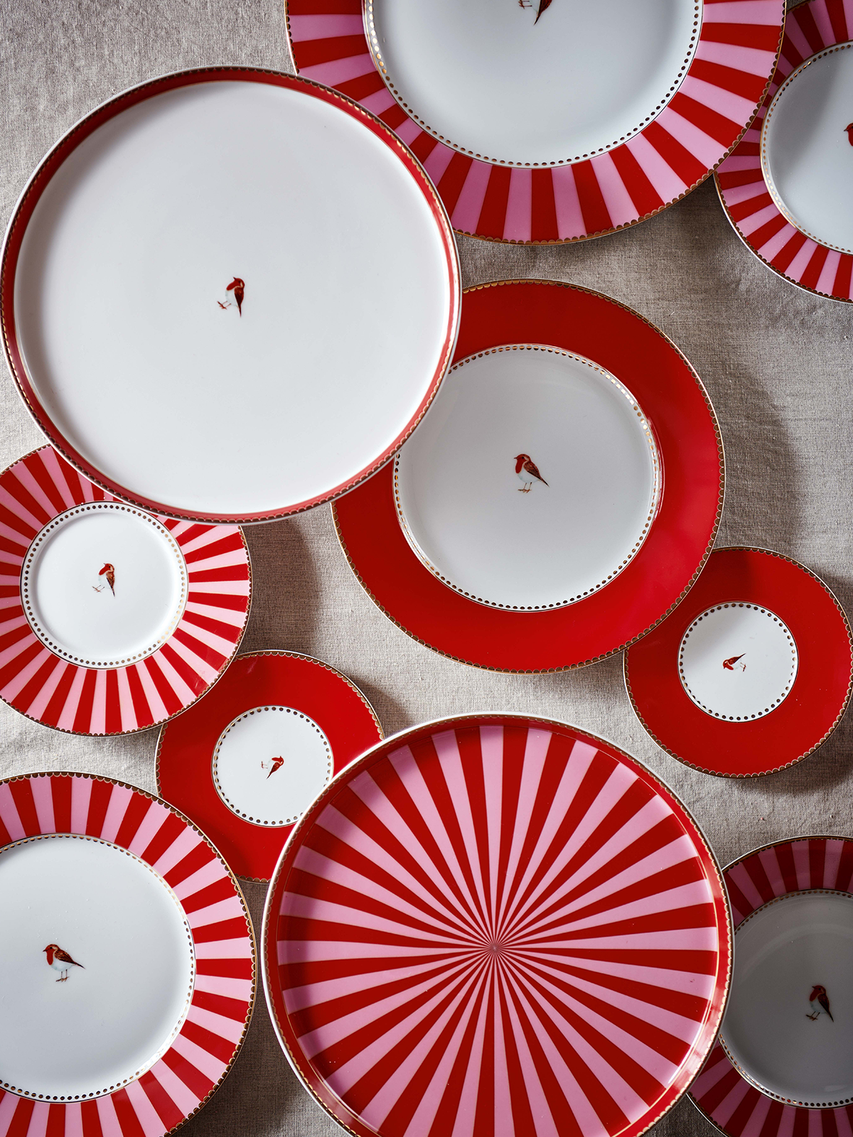 Love Birds Striped Mini Cake Tray