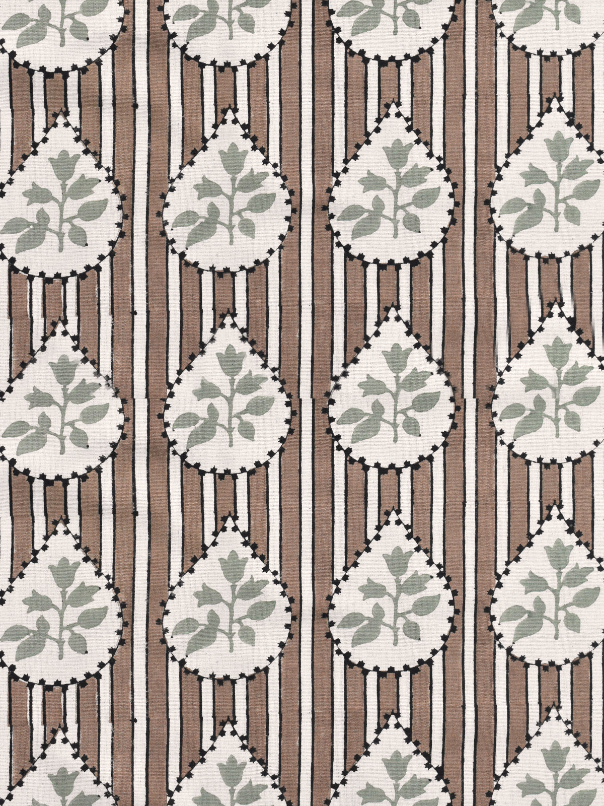 Paan Patta Stripes (Mocha) - Sample