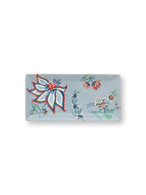 Flower Festival Blue Square Oriental Gift Box