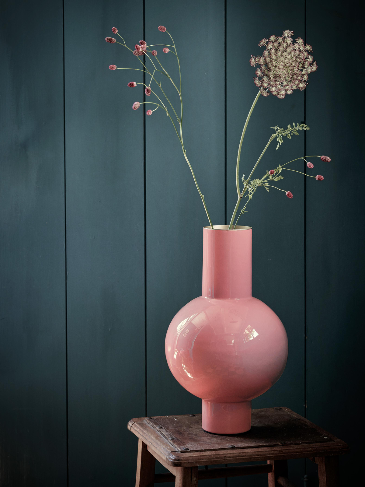 Metal Vase - Pink - M