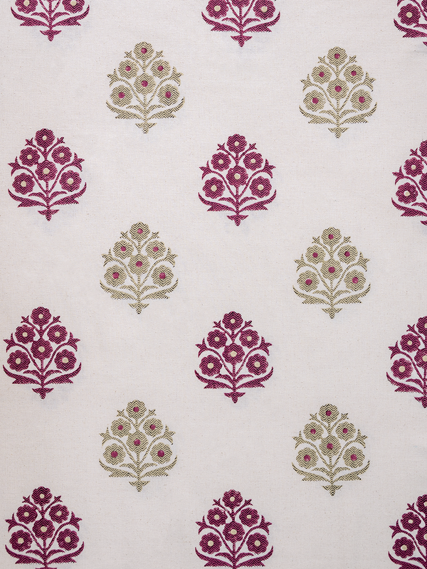 Banarsi Buta (Dusty Rose - Sage) - Sample