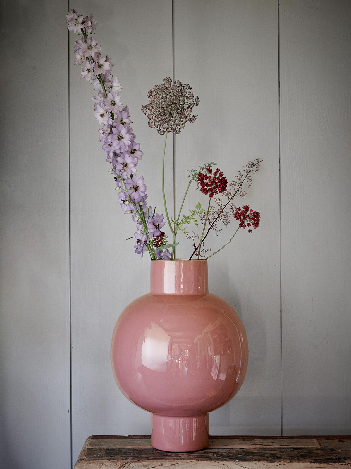 Metal Vase - Pink - L