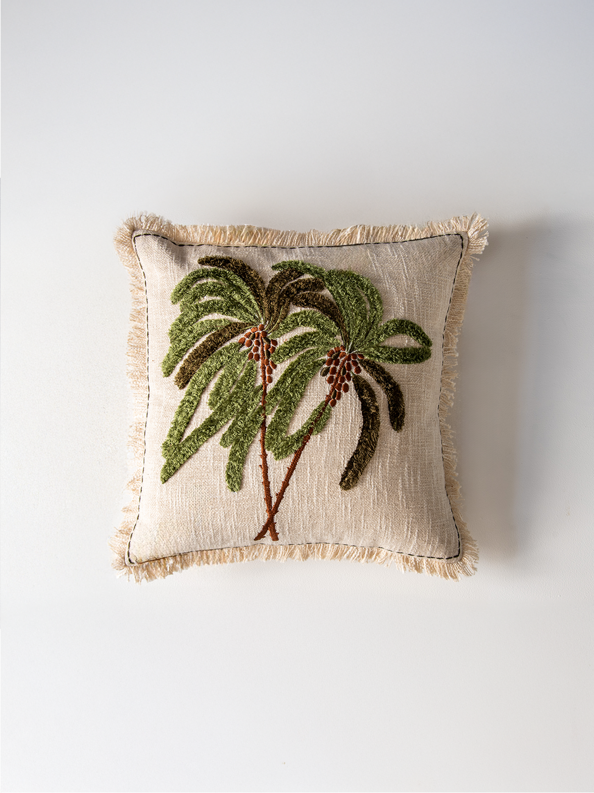 Palm Whispers Cushion Cover (Moss)