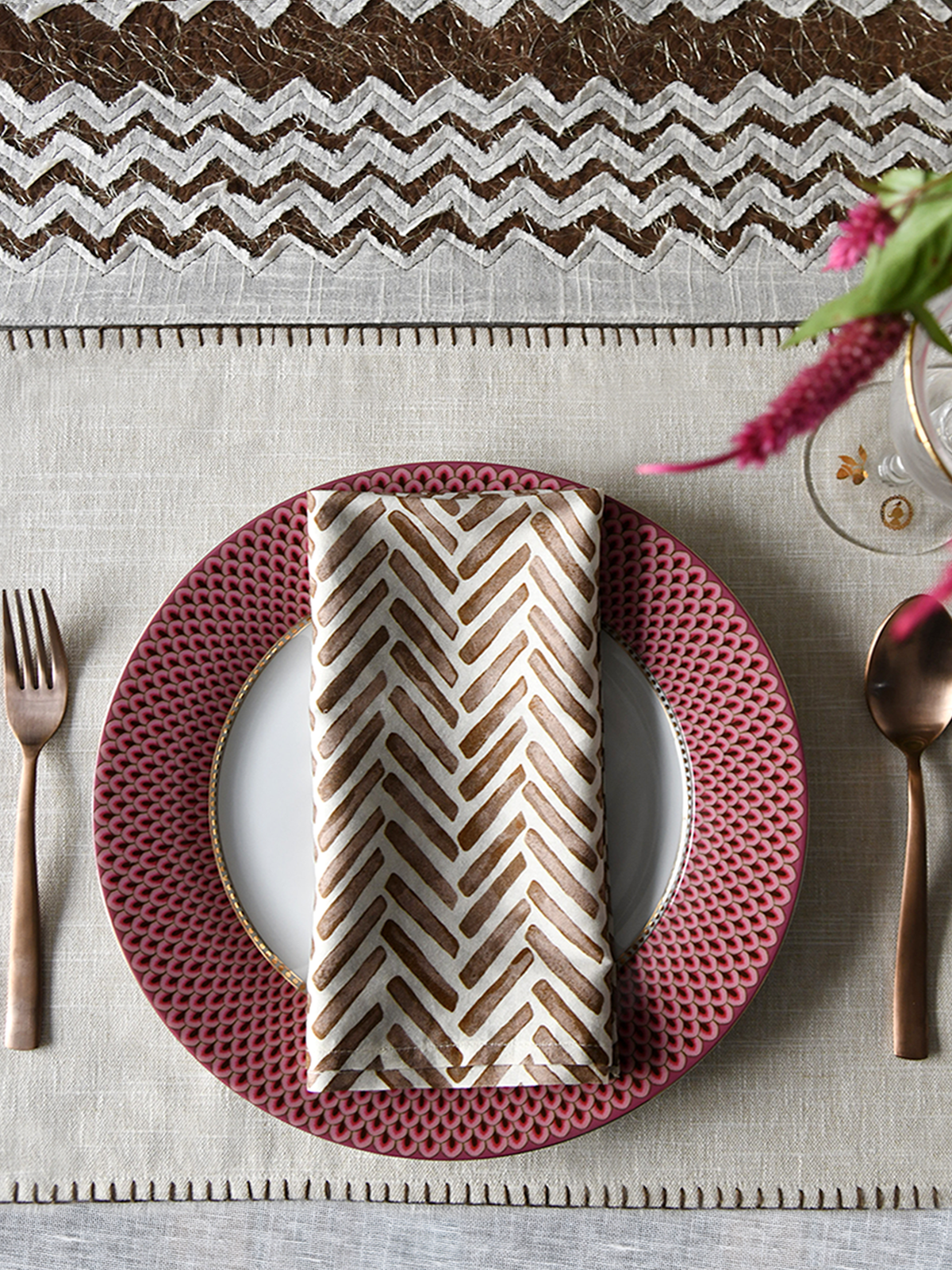 Chevron Joy Placemats and Napkins