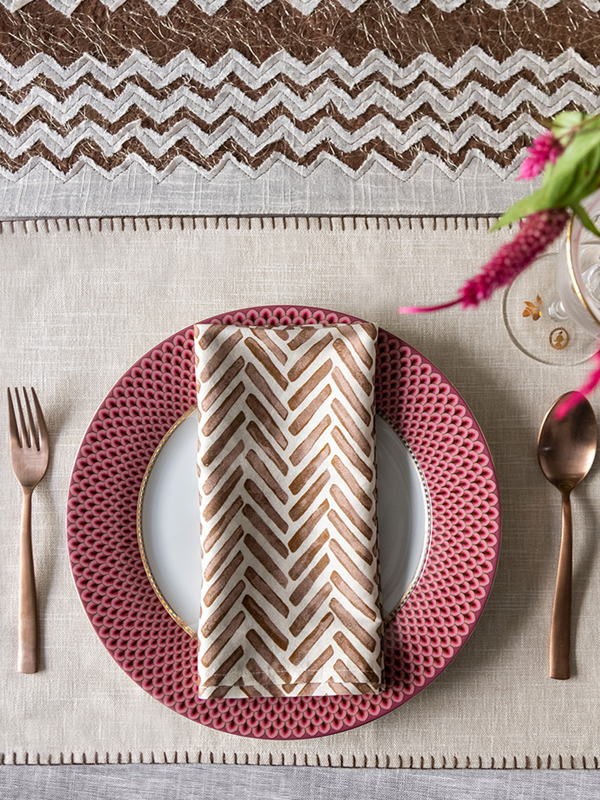 Chevron Joy Table Runner