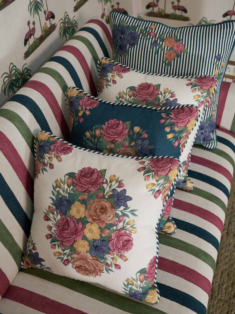 Rose Garden Cushion Cover (White)