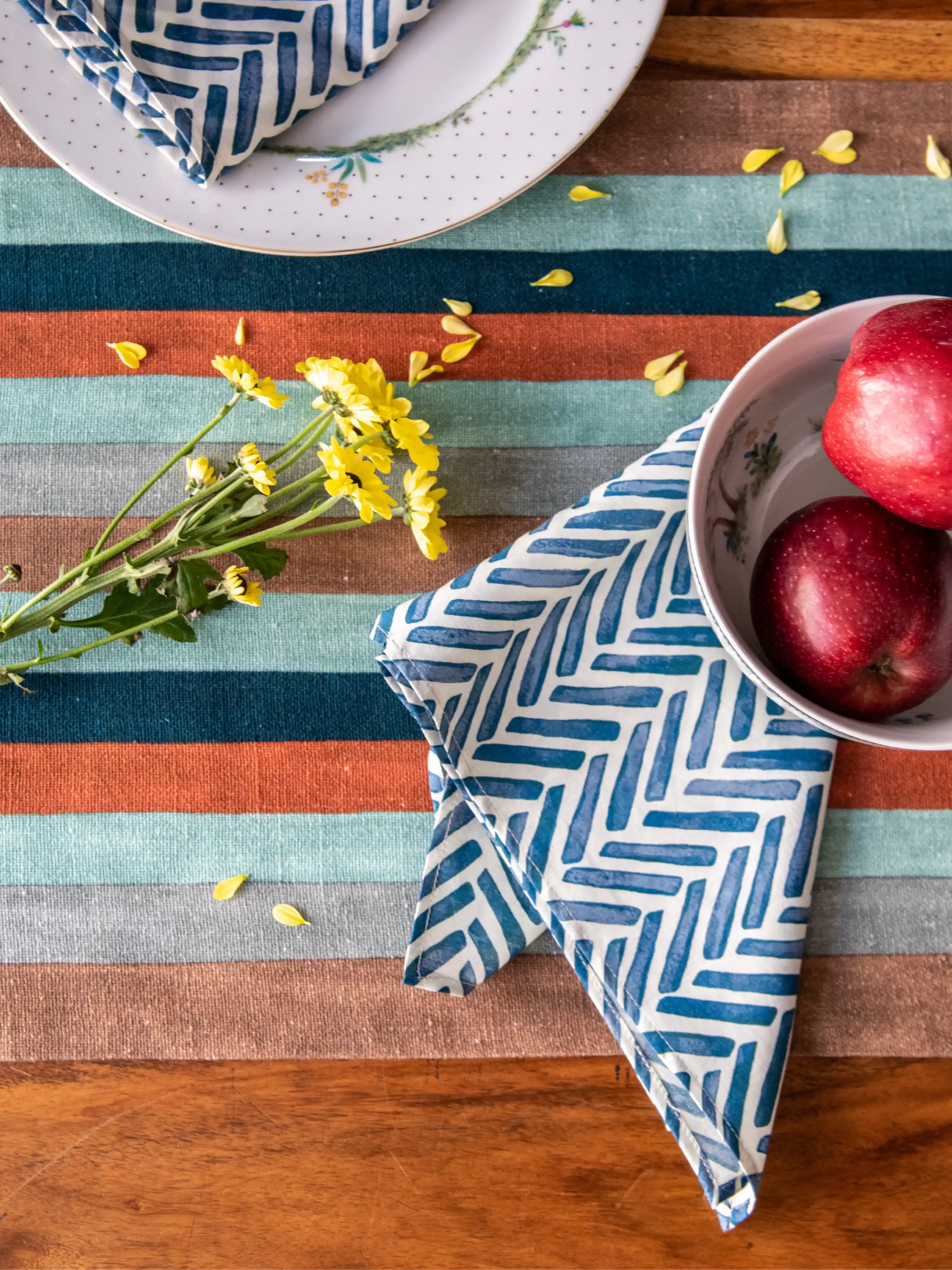 Chevron Joy Napkin (Ink) - Set of 4
