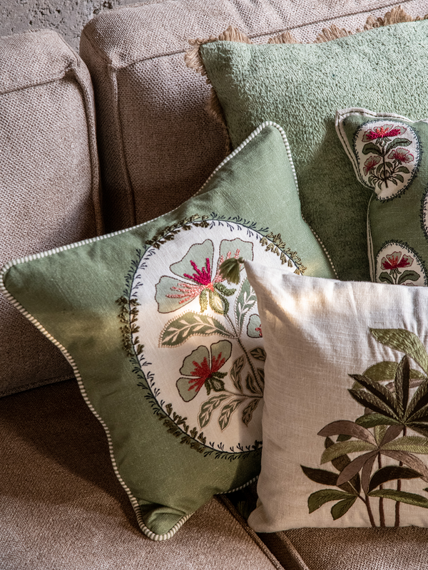 Iris Cushion Cover (Sage)