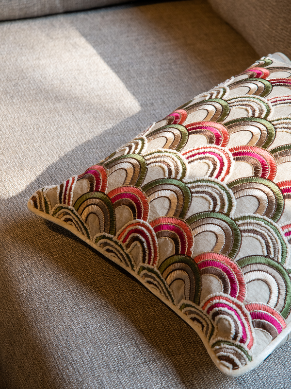 Scallop Field Cushion Cover (Sage)