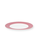 Royal Stripes Pink Dinner Plate (Set of 4)