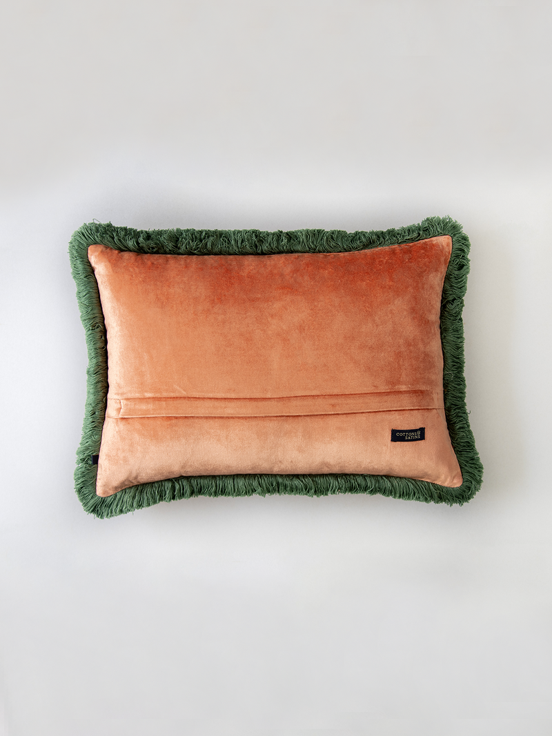Dragonfly Lumbar Cushion Cover (Coral)
