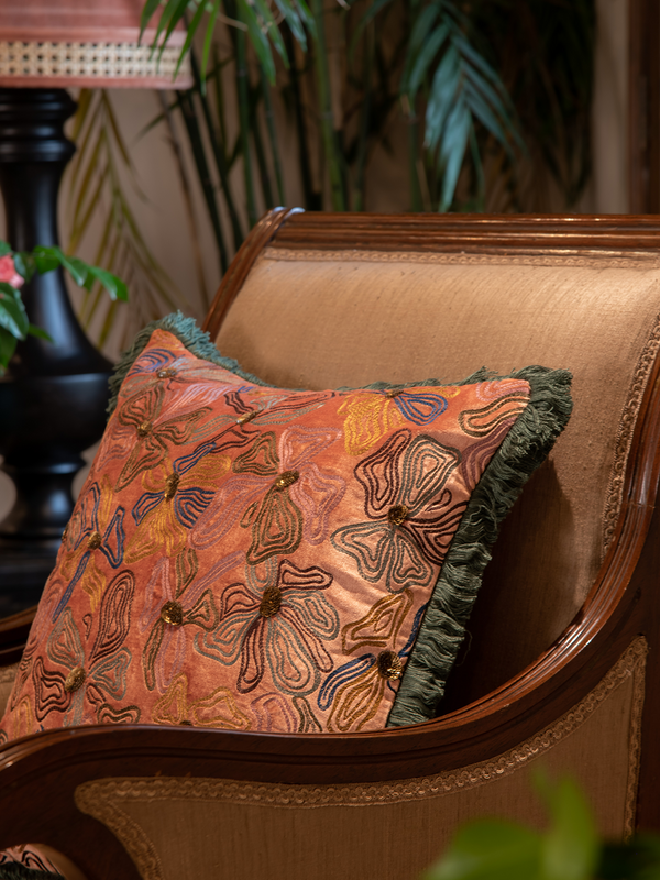 Flora Cushion Cover (Coral)