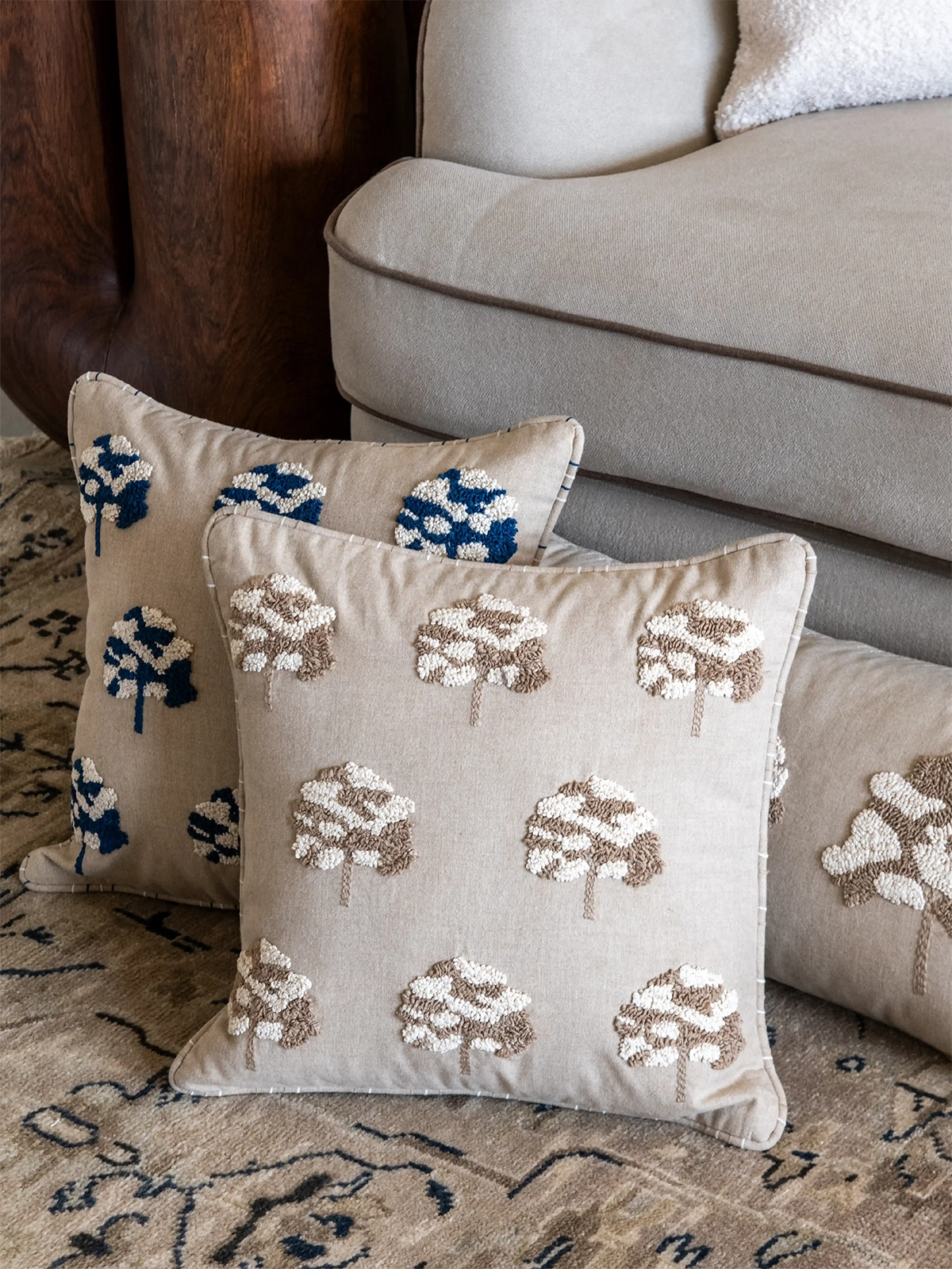 Mini Oakfield Cushion Cover (Indigo)