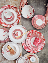 Royal Stripes Pink Side Plate (Set of 4)