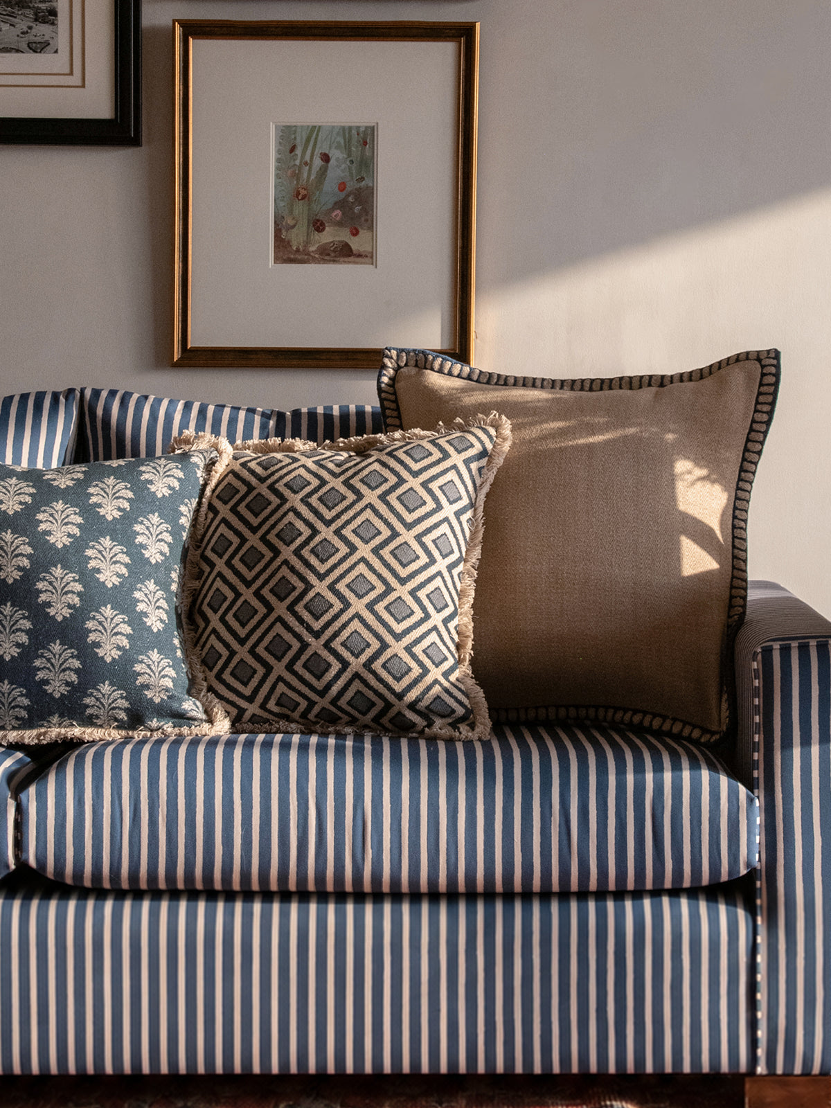 Twill Cushion Cover (Indigo)
