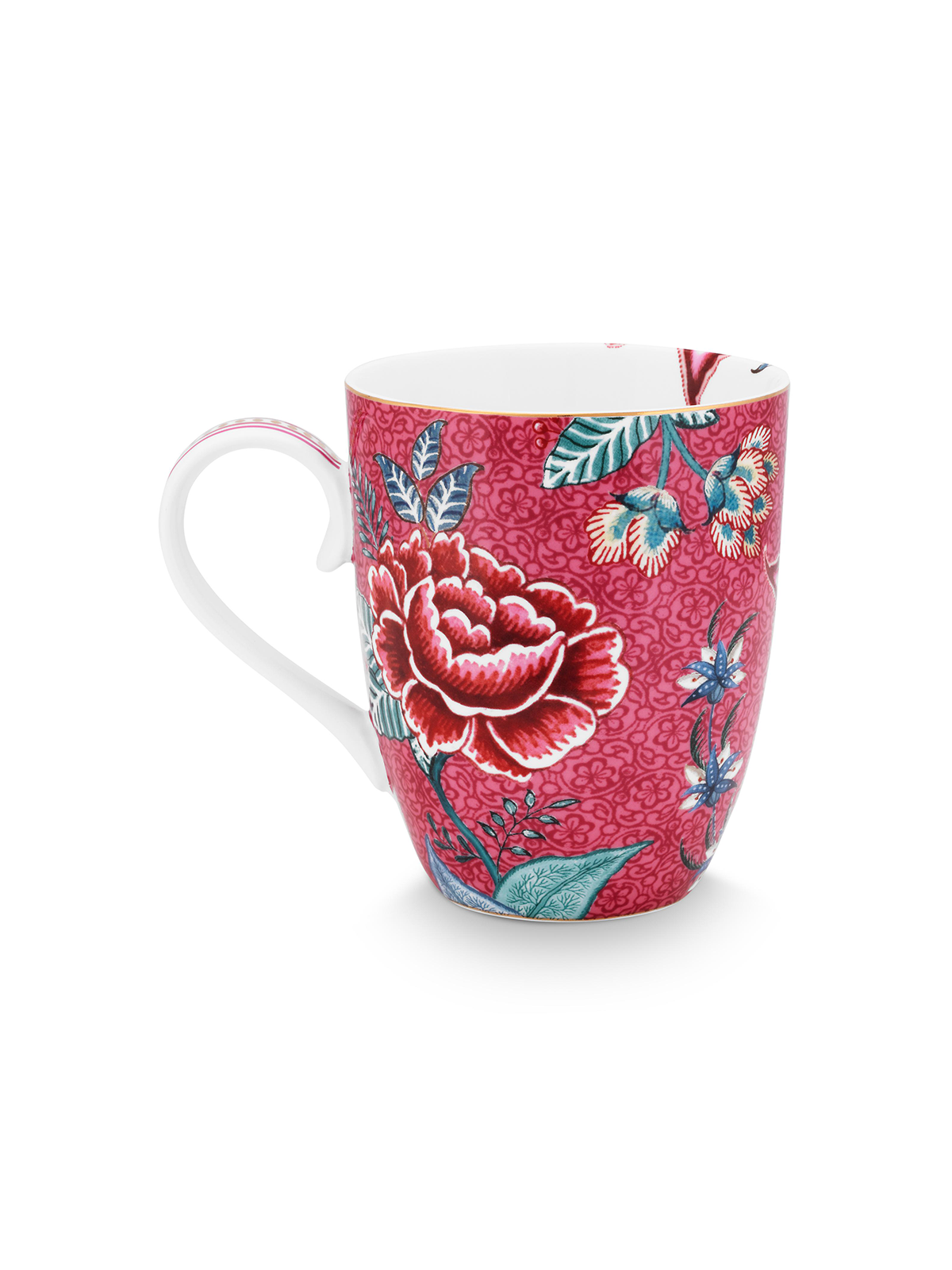 Flower Festival Dark Pink Mugs-L (Set of 2)