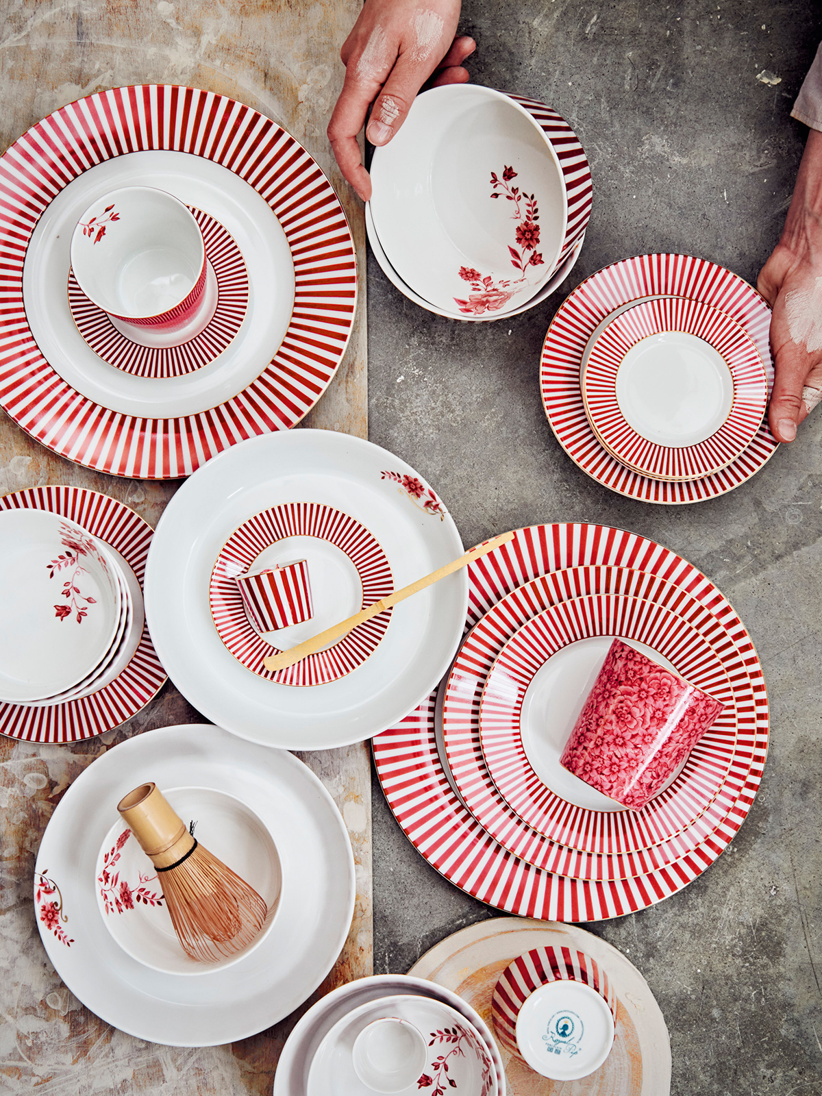 Royal Stripes Pink Dinner Plate (Set of 2)