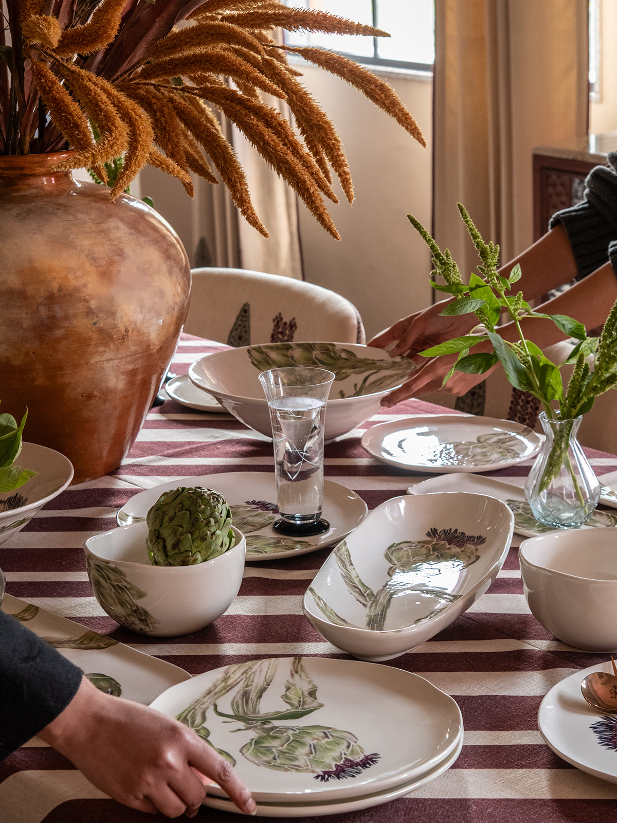 Artichoke Oval Serving Bowl