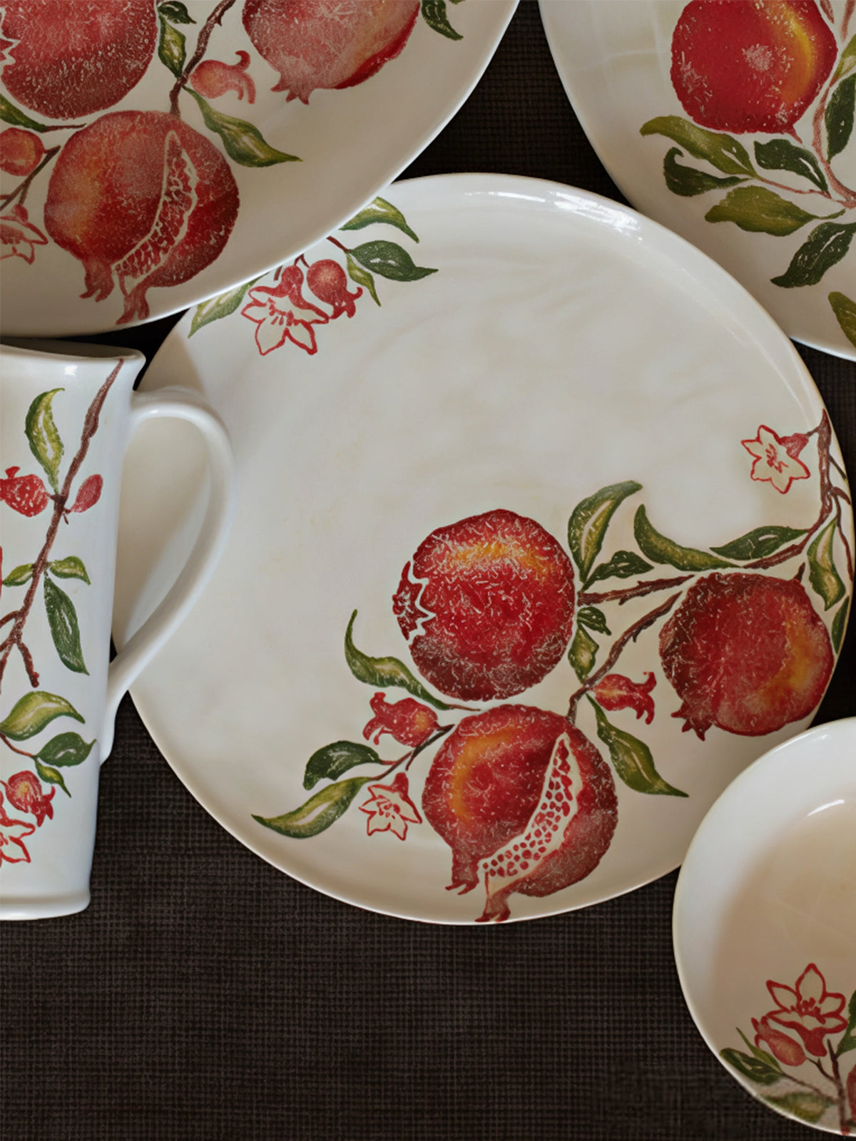 Pomegranate Round Serving Platter