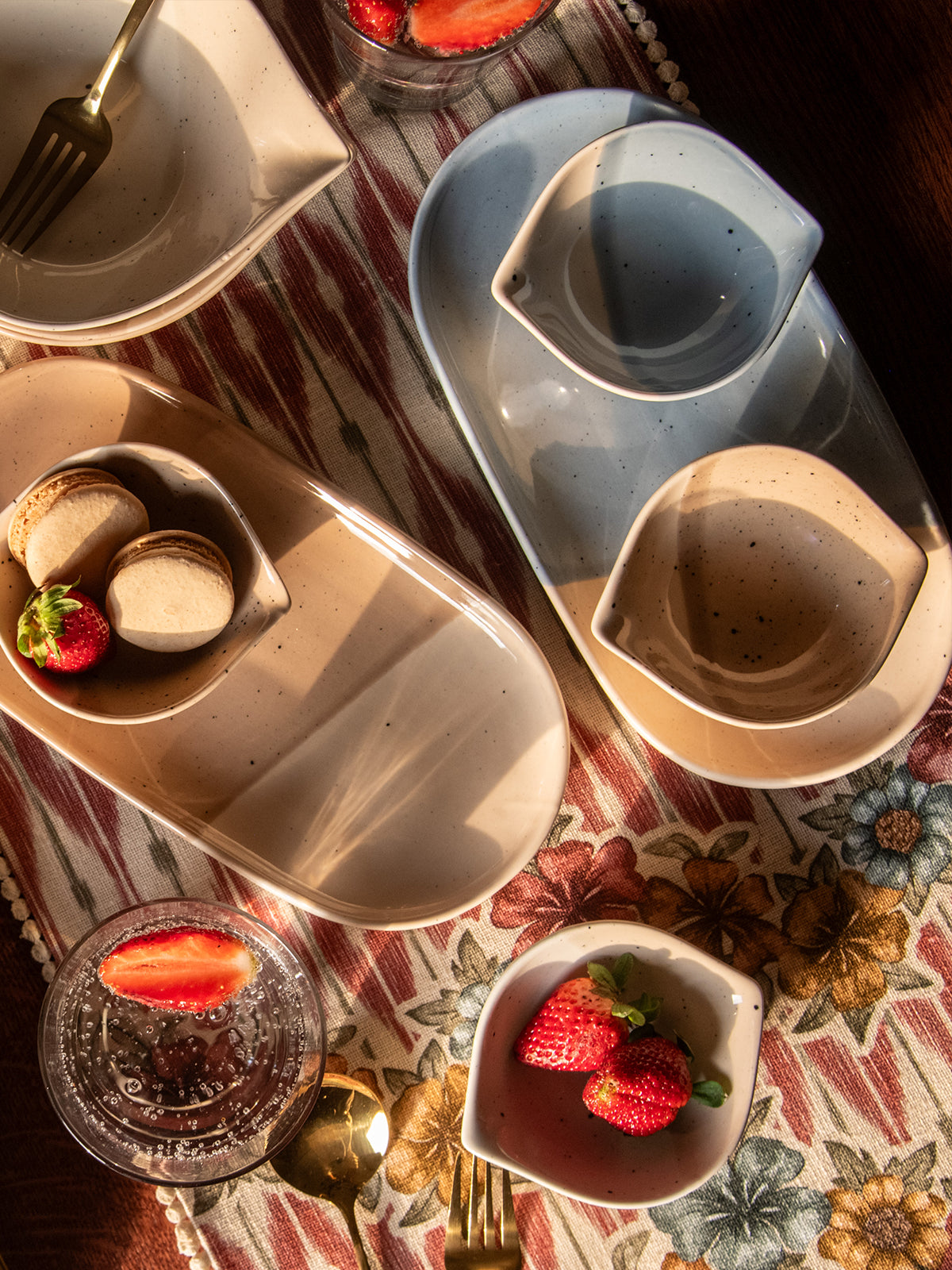 Pepa Small Bowl & Tray Set (Aqua)