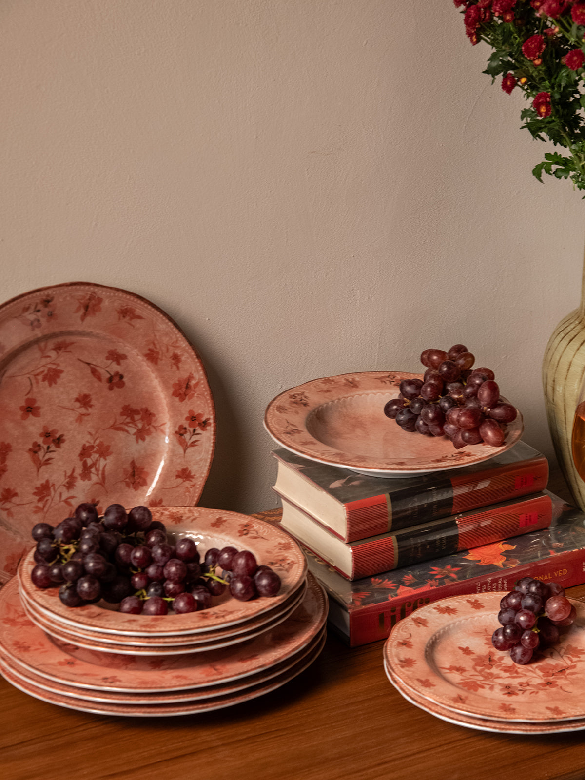 Rose Flowers Dinner Plate - Set of 2