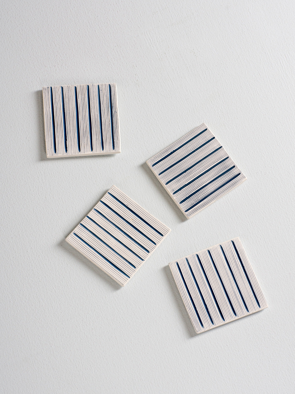 Earthware Coaster- Blue (Set of 4)