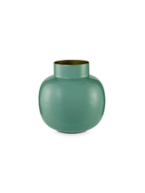 Round Metal Vase-Green