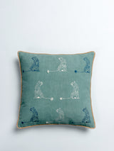 Majestic Leopard Cushion Cover (Viridian)