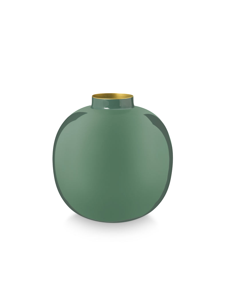 Metal Vase-Dark Green-S