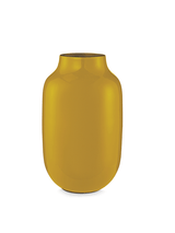 Oval Metal Vase-Yellow