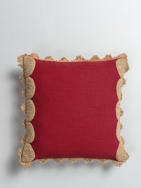 Scallop Trail Cushion Cover (Red)
