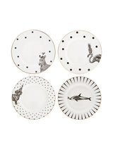 YE Monochrome Animal Side Plates (Set of 4)