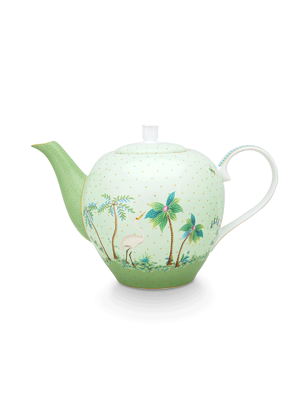 Jolie Dots Green Teapot-L