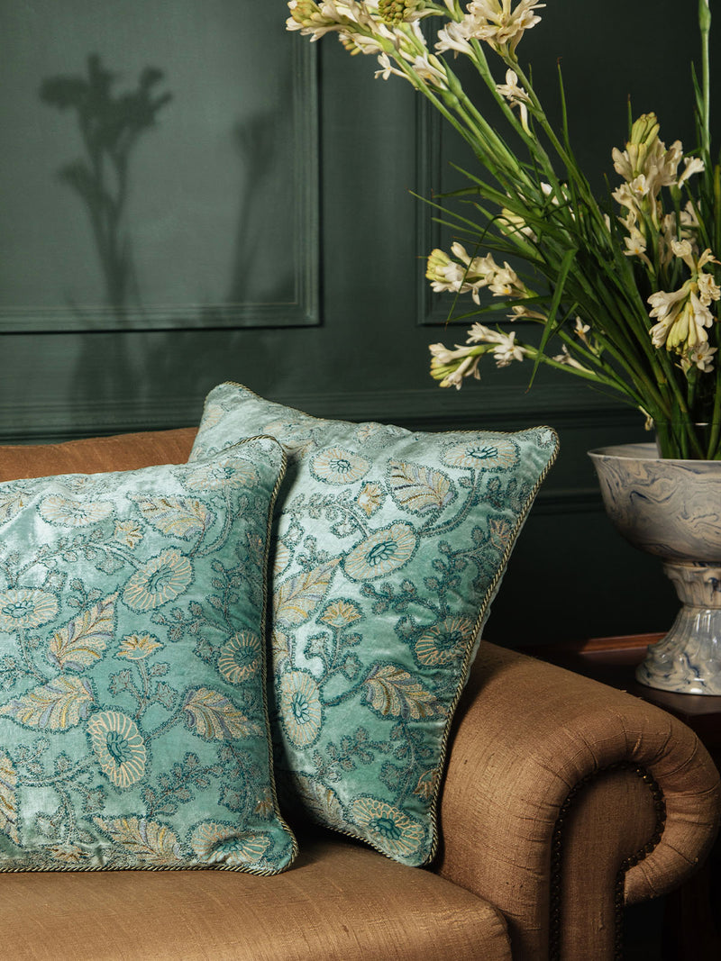 Bloom Bed Cushion Cover (Turquoise)