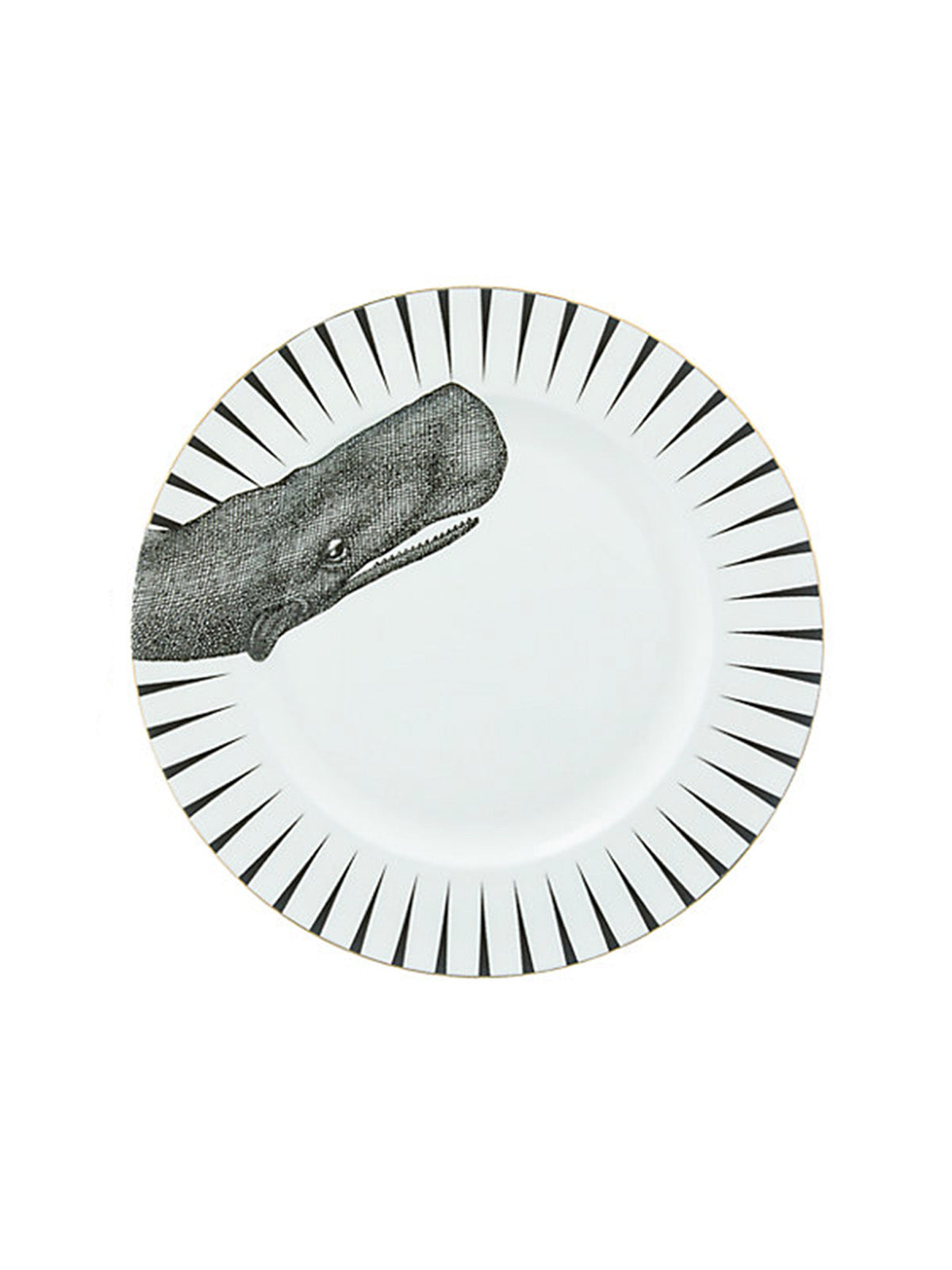 YE Monochrome Whale of a Time Plate Set (Set of 2)