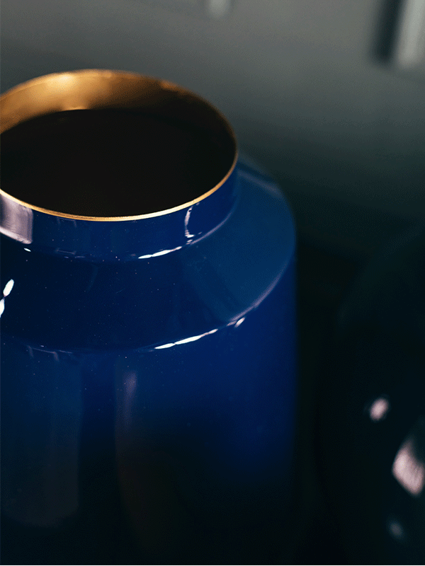 Metal Vase-Blue-M