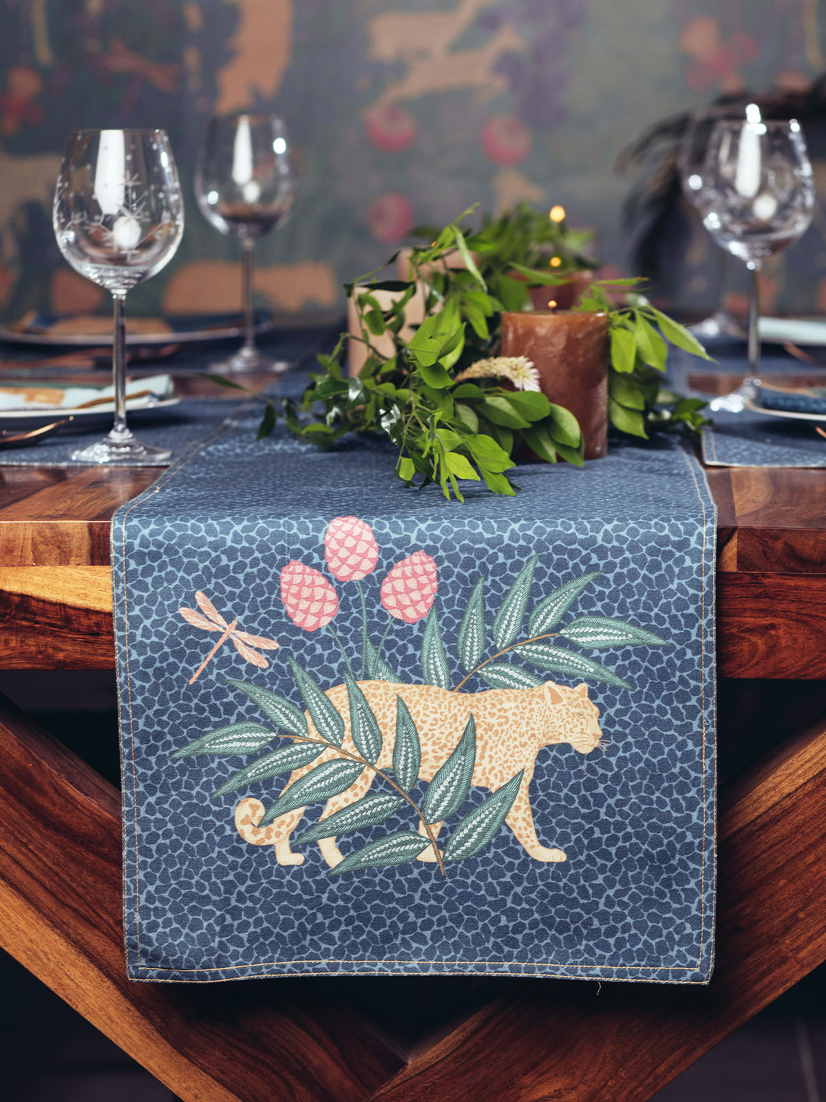 Majestic Leopard Table Runner